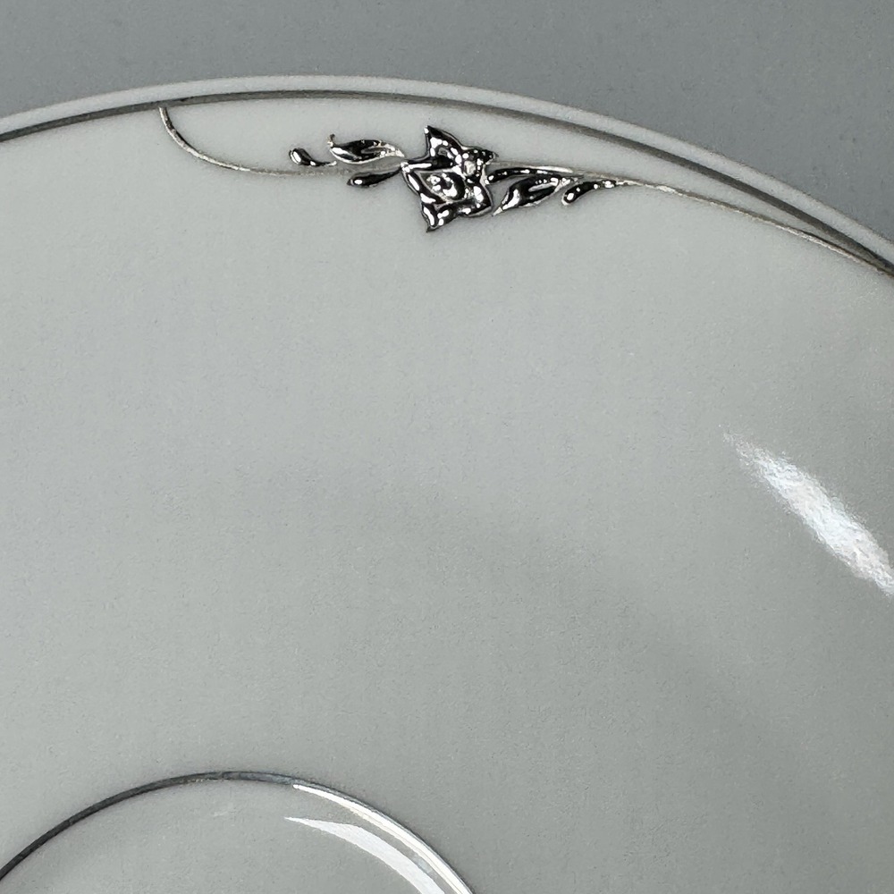 Vintage Hutschenreuther Selb Bavaria Rose Platinum Coffee Set Creamer Sugar 23pc - Picture 6 of 16
